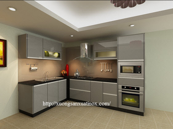 tủ bếp inox cao cấp phù hợp với không gian nhỏ hẹp