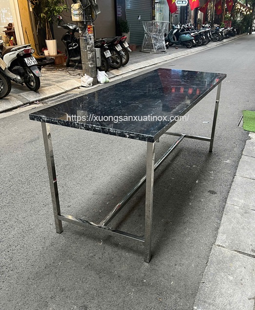 https://xuongsanxuatinox.com/Bàn inox mặt đá 304 chữ nhật 3