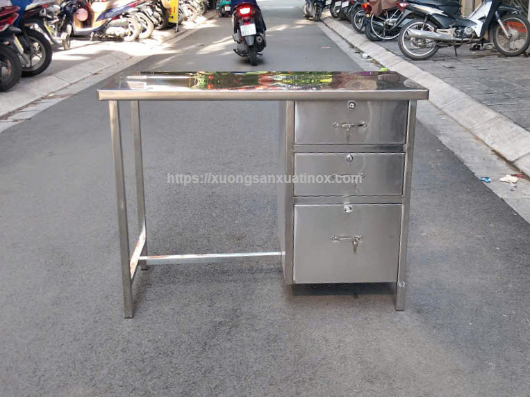 Bàn làm việc inox có ngăn kéo