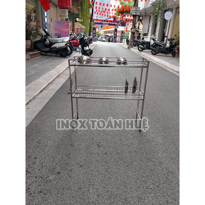 Giá để đồ bếp 2 tầng inox