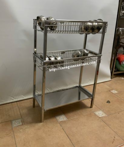https://xuongsanxuatinox.com/Báo giá kệ inox 2 tầng úp bát Hình ảnh