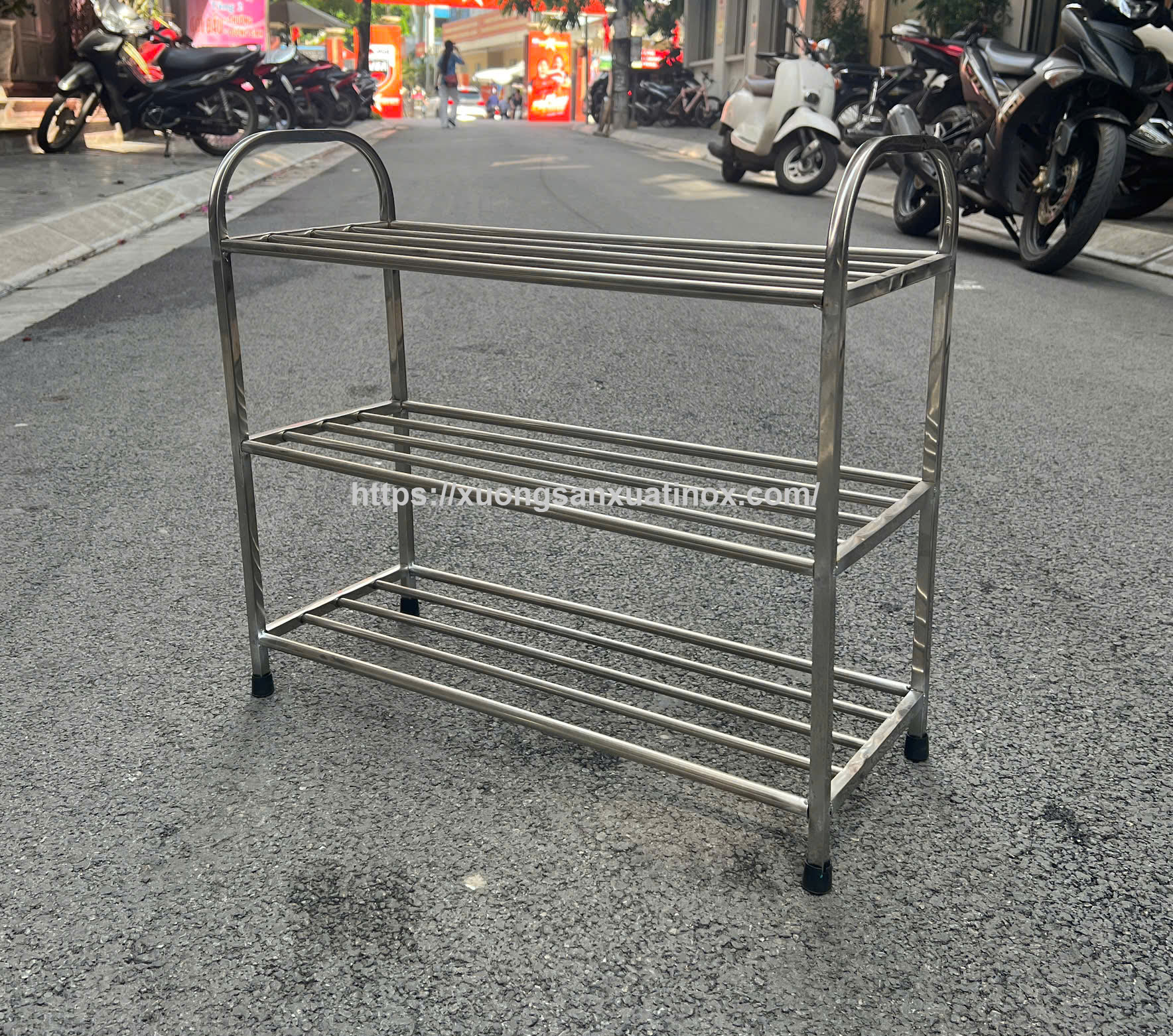 Kệ dép inox 3 tầng