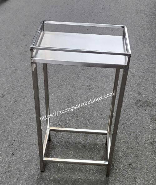 Kệ inox 1 tầng làm theo yêu cầu