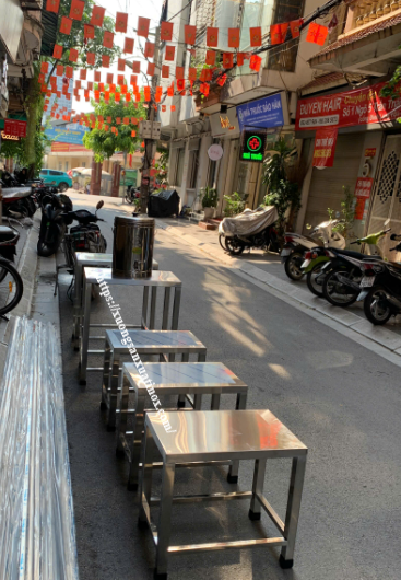 Kệ inox 1 tầng mặt phẳng