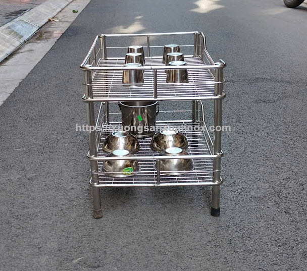 https://xuongsanxuatinox.com/kệ để bát inox 2 tầng Hà Nội - Hình ảnh