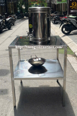 Kệ inox 2 tầng phẳng
