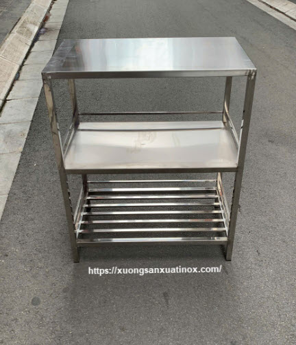 Kệ inox 3 tầng nhà bếp