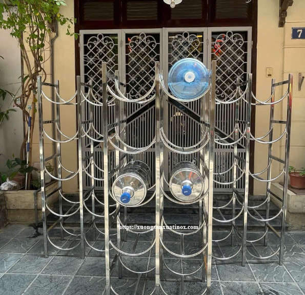 Kệ inox 5 tầng để bình nước