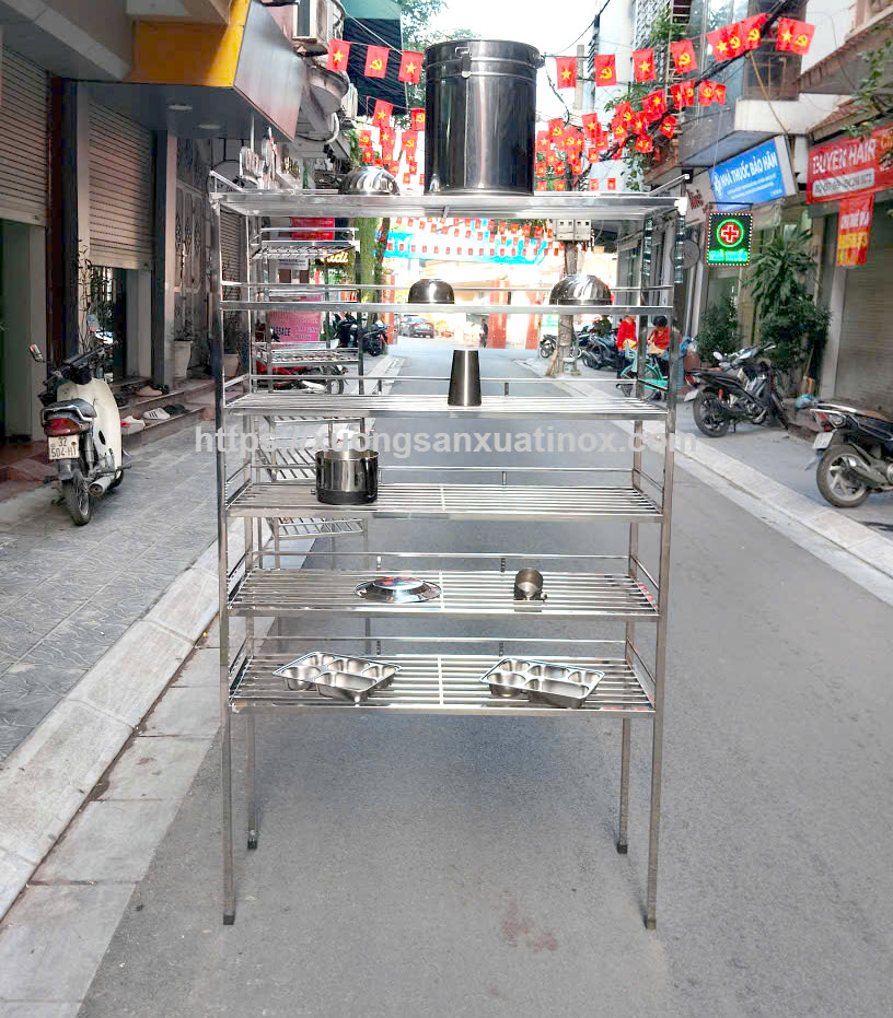 Kệ inox 6 tầng công nghiệp