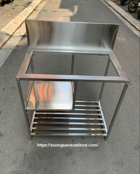 Kệ Inox Để Bếp Từ Có Thành Chắn Và Giá Nan Dưới