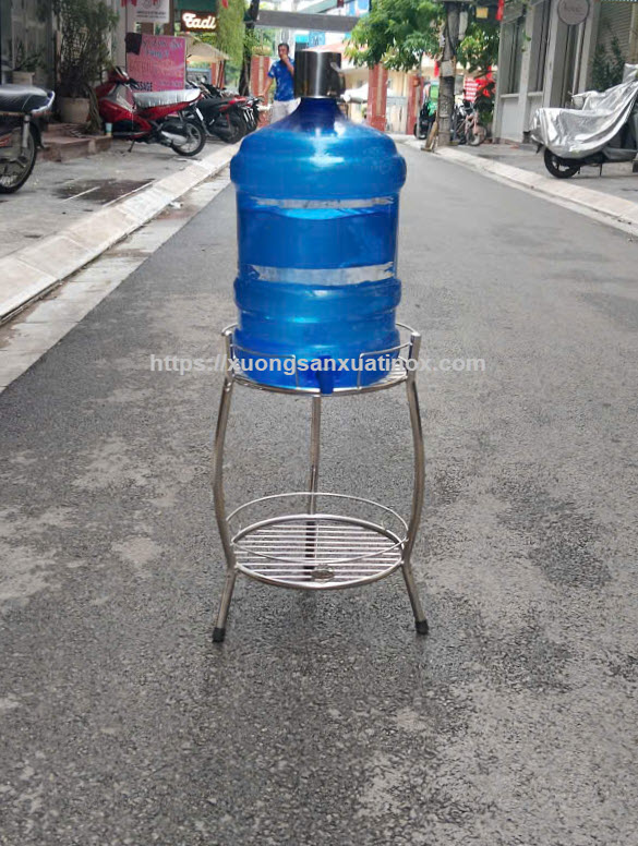 Kệ inox để bình nước 20 lít