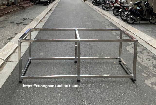 Kệ inox để mặt kính làm theo yêu cầu