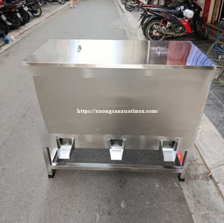 Thùng đựng gạo inox trường học