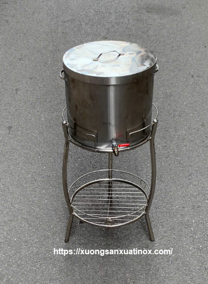 Thùng inox 15L có chân đế