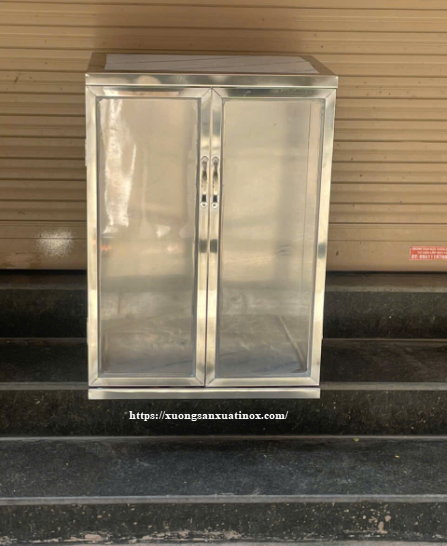 Tủ inox 304 cánh kính
