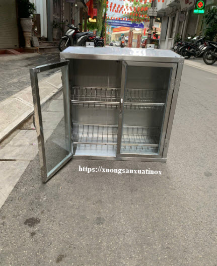Tủ inox úp bát đĩa treo tường