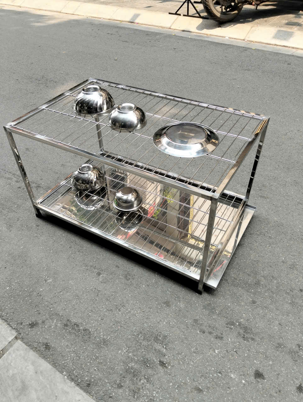 Kệ úp bát inox 2 tầng