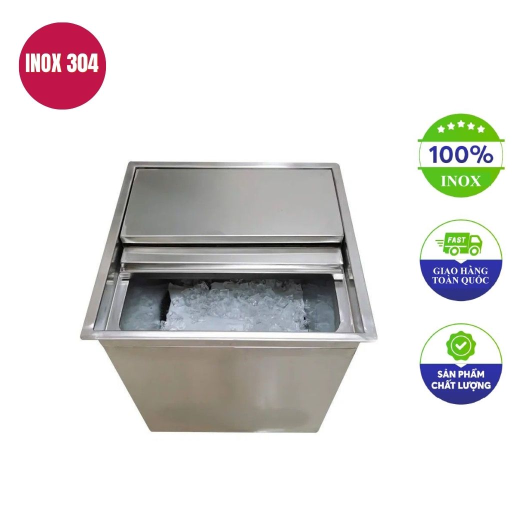 Thùng đá inox âm quầy là gì? Ưu điểm và ứng dụng trong quầy pha chế