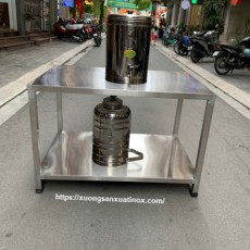 Bàn Inox 2 Tầng Mặt Phẳng Đa Năng Cao Cấp