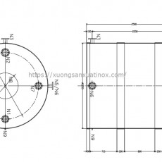 Bản vẽ bồn inox công nghiệp làm theo yêu cầu