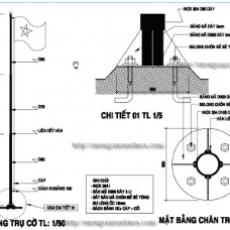 Bản vẽ tiêu chuẩn cột cơ inox