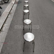 Ghế inox mặt tròn