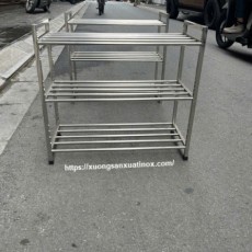 Kệ 3 tầng để giày dép inox 201