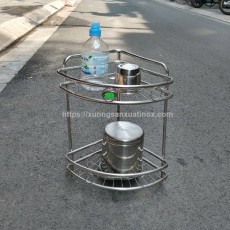 Kệ góc inox 2 tầng nhà vệ sinh