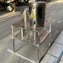 Kệ inox 2 tầng nan
