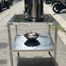 Kệ inox 2 tầng phẳng