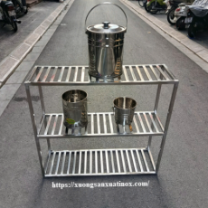 Kệ Inox 3 Tầng Nan Thoáng Đa Năng