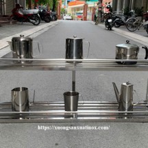 Kệ nan 2 tầng inox