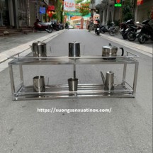 Kệ nan 2 tầng inox cho nhà bếp
