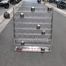 Kệ úp cốc inox 8 tầng