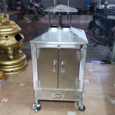 Lò đốt vàng mã inox có bánh xe