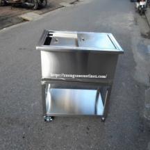 Thùng Đá Inox Có Bánh Xe Di Động