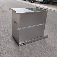 Thùng đựng gạo inox âm tủ