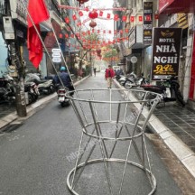 Trụ cắm cờ inox phục vụ 30 tháng 4