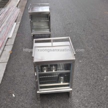 Tủ kính inox đựng ly cốc